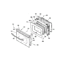 Door parts for Kenmore Wall Oven 911.41184994 (91141184994, 911 41184994) from AppliancePartsPros.com