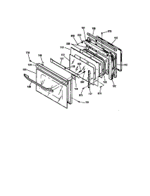Door parts for Kenmore Wall Oven 911.41185991 (91141185991, 911 41185991) from AppliancePartsPros.com