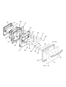 Upper Door parts for Kenmore Wall Oven 911.41389893 (91141389893, 911 41389893) from AppliancePartsPros.com