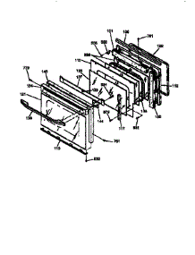 Door Section parts for Kenmore Wall Oven 911.41475690 (91141475690, 911 41475690) from AppliancePartsPros.com