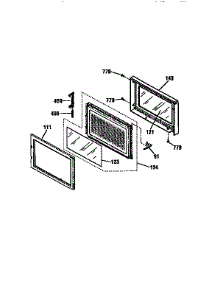 Microwave Door Section parts for Kenmore Wall Oven 911.41479690 (91141479690, 911 41479690) from AppliancePartsPros.com