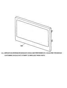 Microwave Door Section parts for Kenmore Wall Oven 911.41485993 (91141485993, 911 41485993) from AppliancePartsPros.com