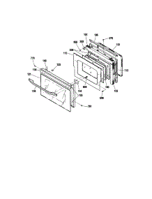 Door parts for Kenmore Wall Oven 911.41485996 (91141485996, 911 41485996) from AppliancePartsPros.com