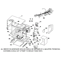 Microwave Body Section parts for Kenmore Wall Oven 911.41489993 (91141489993, 911 41489993) from AppliancePartsPros.com