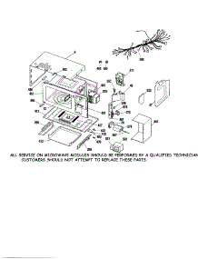 Microwave Body parts for Kenmore Wall Oven 911.41489994 (91141489994, 911 41489994) from AppliancePartsPros.com