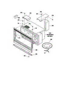 Microwave Enclosures parts for Kenmore Wall Oven 911.41489996 (91141489996, 911 41489996) from AppliancePartsPros.com