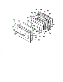 Door parts for Kenmore Wall Oven 911.41789992 (91141789992, 911 41789992) from AppliancePartsPros.com