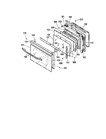 Door parts for Kenmore Wall Oven 911.41885992 (91141885992, 911 41885992) from AppliancePartsPros.com