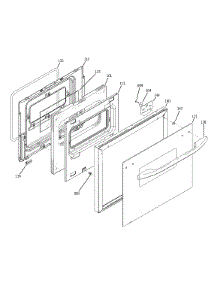 Door parts for Kenmore Wall Oven 911.42169400 (91142169400, 911 42169400) from AppliancePartsPros.com