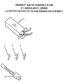 Wire Harnesses And Components parts for Kenmore Wall Oven 911.4288896 (9114288896, 911 4288896) from AppliancePartsPros.com