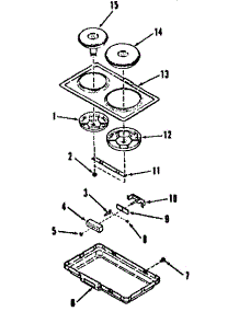 Optional Electric Hob Element Module Kit 4998530 parts for Kenmore Cooktop 911.4338591 (9114338591, 911 4338591) from AppliancePartsPros.com