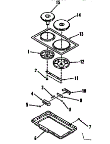 Optional Electric Hob Element Module Kit 4998530 & 4998630 parts for Kenmore Cooktop 911.4338680 (9114338680, 911 4338680) from AppliancePartsPros.com