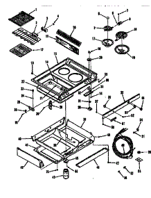 Main Top Section parts for Kenmore Cooktop 911.4378680 (9114378680, 911 4378680) from AppliancePartsPros.com