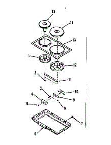 Electric Hob Element Module Kit 4998530 & 4998630 parts for Kenmore Cooktop 911.4398690 (9114398690, 911 4398690) from AppliancePartsPros.com