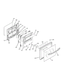 Door parts for Kenmore Wall Oven 911.44494400 (91144494400, 911 44494400) from AppliancePartsPros.com