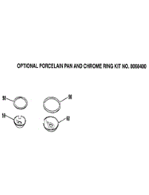 Optional Porcelain Pan And Chrome Ring Kit No. 8068400 parts for Kenmore Range 911.4522191 (9114522191, 911 4522191) from AppliancePartsPros.com