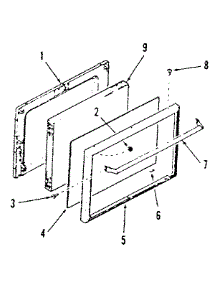 Oven Door Section parts for Kenmore Range 911.4538611 (9114538611, 911 4538611) from AppliancePartsPros.com