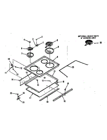 Main Top Section parts for Kenmore Range 911.4548810 (9114548810, 911 4548810) from AppliancePartsPros.com