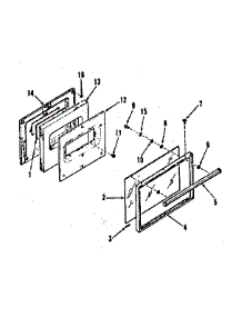 Oven Door Section parts for Kenmore Range 911.4548810 (9114548810, 911 4548810) from AppliancePartsPros.com