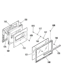 Oven Door Section parts for Kenmore Range 911.4548814 (9114548814, 911 4548814) from AppliancePartsPros.com