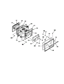 Oven Door parts for Kenmore Range 911.4552190 (9114552190, 911 4552190) from AppliancePartsPros.com