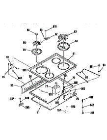 Main Top Section parts for Kenmore Range 911.4552192 (9114552192, 911 4552192) from AppliancePartsPros.com