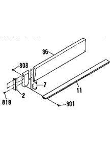 Optional 4" Backsplash parts for Kenmore Range 911.4614190 (9114614190, 911 4614190) from AppliancePartsPros.com