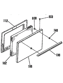 Oven Door Section parts for Kenmore Range 911.4614190 (9114614190, 911 4614190) from AppliancePartsPros.com