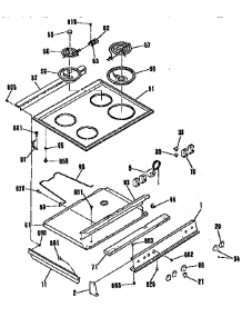 Main Top Section parts for Kenmore Range 911.4614190 (9114614190, 911 4614190) from AppliancePartsPros.com