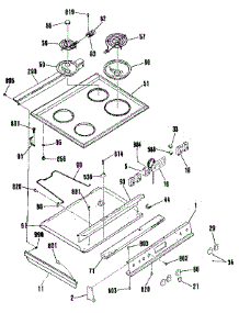 Main Top Section parts for Kenmore Range 911.4622190 (9114622190, 911 4622190) from AppliancePartsPros.com
