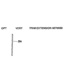 Opt Vert Trim Extension 8078690 parts for Kenmore Range 911.4628813 (9114628813, 911 4628813) from AppliancePartsPros.com