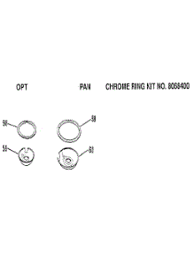 Opt Pan Chrome Ring Kit No. 8068400 parts for Kenmore Range 911.4638813 (9114638813, 911 4638813) from AppliancePartsPros.com