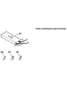 Wire Harnesses  And Options parts for Kenmore Range 911.4638813 (9114638813, 911 4638813) from AppliancePartsPros.com