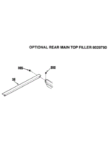 Optional Rear Main To Filler parts for Kenmore Range 911.4652192 (9114652192, 911 4652192) from AppliancePartsPros.com