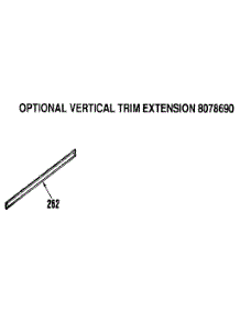 Optional Vertical Trim Extension 8078690 parts for Kenmore Range 911.4652591 (9114652591, 911 4652591) from AppliancePartsPros.com