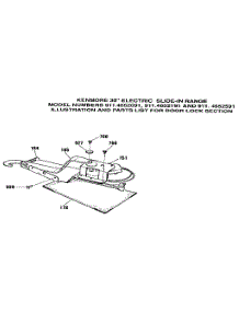 Door Lock Section parts for Kenmore Range 911.4652591 (9114652591, 911 4652591) from AppliancePartsPros.com