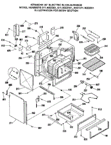 Body Section parts for Kenmore Range 911.4652591 (9114652591, 911 4652591) from AppliancePartsPros.com