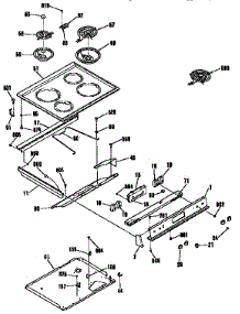Main Top Section parts for Kenmore Range 911.4654190 (9114654190, 911 4654190) from AppliancePartsPros.com