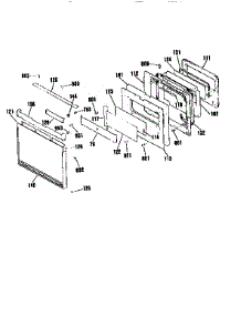 Door Section parts for Kenmore Wall Oven 911.4703993 (9114703993, 911 4703993) from AppliancePartsPros.com