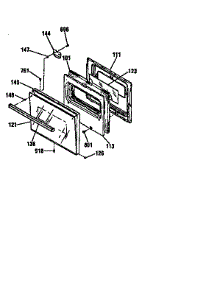 Door Section parts for Kenmore Wall Oven 911.47169690 (91147169690, 911 47169690) from AppliancePartsPros.com