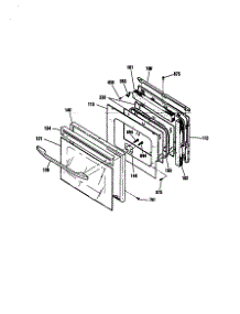 Door parts for Kenmore Wall Oven 911.47189890 (91147189890, 911 47189890) from AppliancePartsPros.com