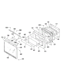 Door Section parts for Kenmore Wall Oven 911.4742590 (9114742590, 911 4742590) from AppliancePartsPros.com