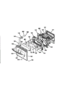 Door Section parts for Kenmore Wall Oven 911.47465690 (91147465690, 911 47465690) from AppliancePartsPros.com