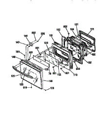 Door parts for Kenmore Wall Oven 911.47469791 (91147469791, 911 47469791) from AppliancePartsPros.com