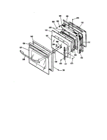 Door parts for Kenmore Wall Oven 911.47489890 (91147489890, 911 47489890) from AppliancePartsPros.com