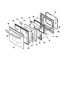Door parts for Kenmore Wall Oven 911.47602100 (91147602100, 911 47602100) from AppliancePartsPros.com