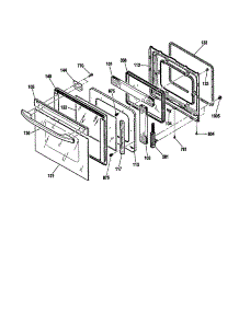 Lower Door Section parts for Kenmore Wall Oven 911.47629100 (91147629100, 911 47629100) from AppliancePartsPros.com