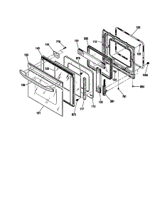 Upper Door Section parts for Kenmore Wall Oven 911.47629100 (91147629100, 911 47629100) from AppliancePartsPros.com