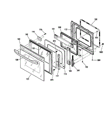 Upper And Lower Door parts for Kenmore Wall Oven 911.47642100 (91147642100, 911 47642100) from AppliancePartsPros.com