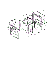 Lower Door parts for Kenmore Wall Oven 911.47722200 (91147722200, 911 47722200) from AppliancePartsPros.com
